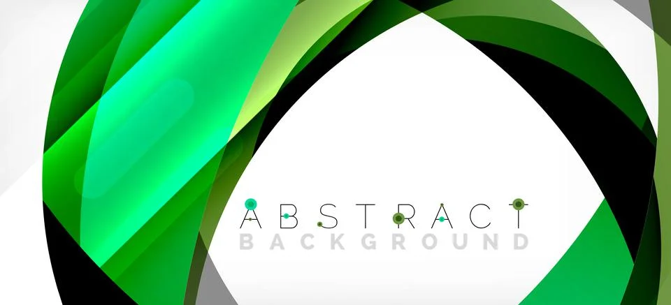 Geometric abstract background. Circle created with overlapping color shapes Illustrazione stock