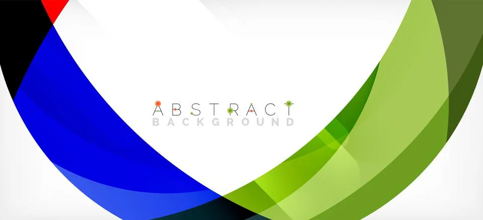 Geometric abstract background. Circle created with overlapping color shapes Illustrazione stock