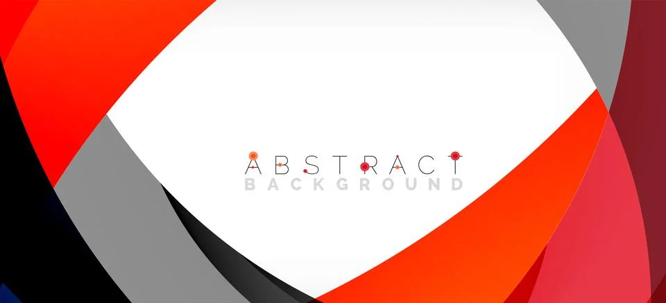 Geometric abstract background. Circle created with overlapping color shapes Illustrazione stock