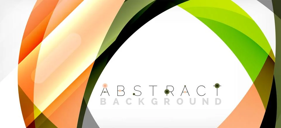 Geometric abstract background. Circle created with overlapping color shapes 스톡 일러스트
