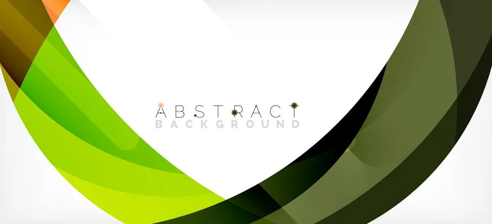 Geometric abstract background. Circle created with overlapping color shapes Illustrazione stock