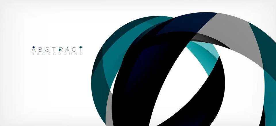 Geometric abstract background. Circle created with overlapping color shapes Stock Illustration