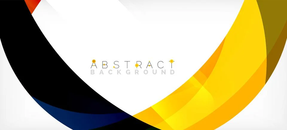 Geometric abstract background. Circle created with overlapping color shapes Illustrazione stock