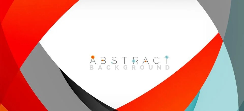 Geometric abstract background. Circle created with overlapping color shapes Illustrazione stock