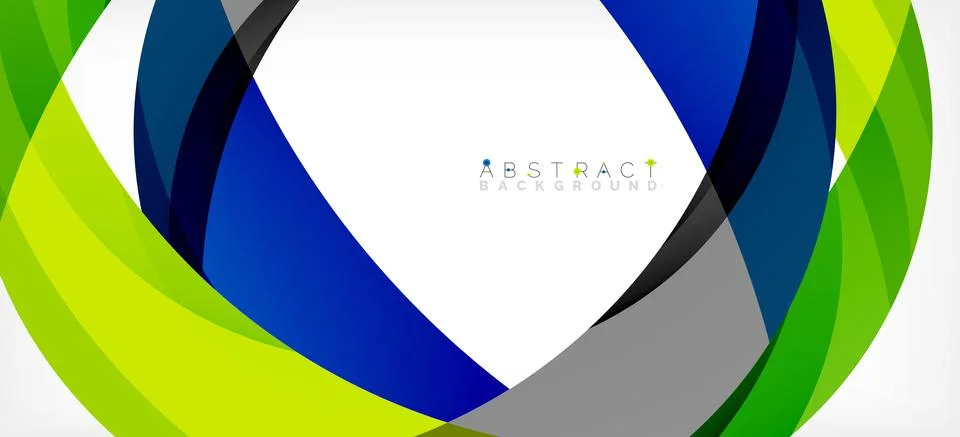 Geometric abstract background. Circle created with overlapping color shapes イラスト素材