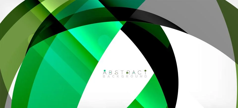 Geometric abstract background. Circle created with overlapping color shapes Illustrazione stock