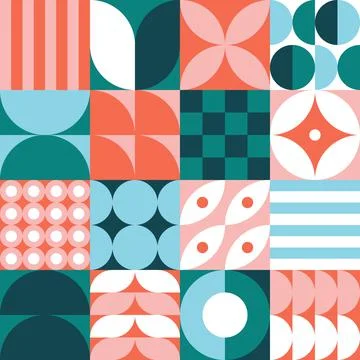 Geometric abstract background collection. Vector colorful illustration. Stock Illustration