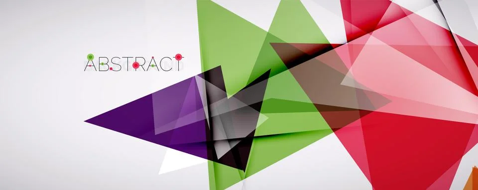 Geometric abstract background. Color triangle shapes. Vector illustration for Stock Illustration