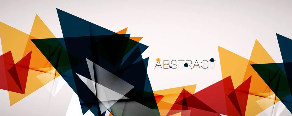 Geometric abstract background. Color triangle shapes. Vector illustration for Illustrazione stock