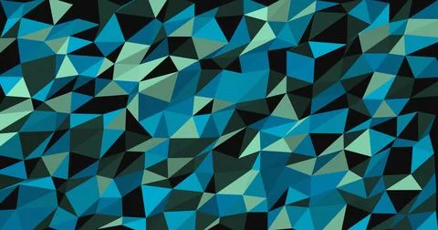Geometric abstract background composed of many blue teal and dark grey poly.. Illustrazione stock