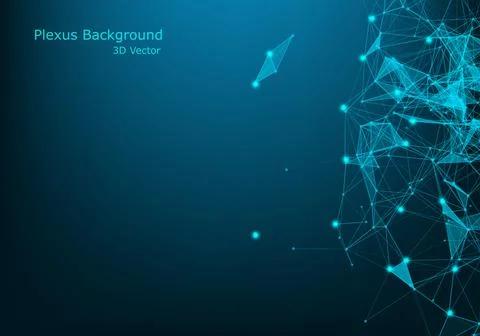 Geometric abstract background with connected dots and lines. Molecular struct Illustrazione stock