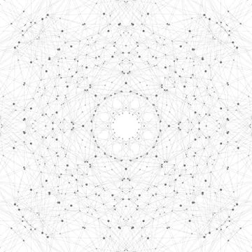 Geometric abstract background with connected line and dots. Vector illustration Stock Illustration