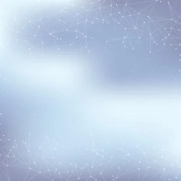 Geometric abstract background with connected line and dots. Big data composition Stock Illustration