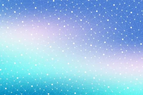 Geometric abstract background with connected line and dots. Modern stylish Stock Illustration