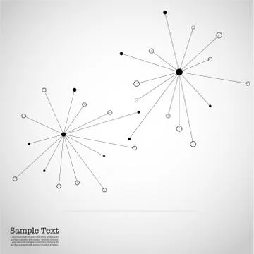 Geometric Abstract Background With Connected Line And Dots. Stock Illustration