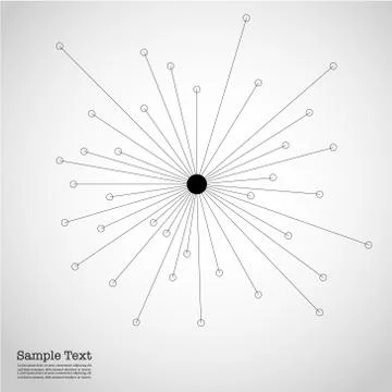 Geometric Abstract Background With Connected Line And Dots. Stock Illustration