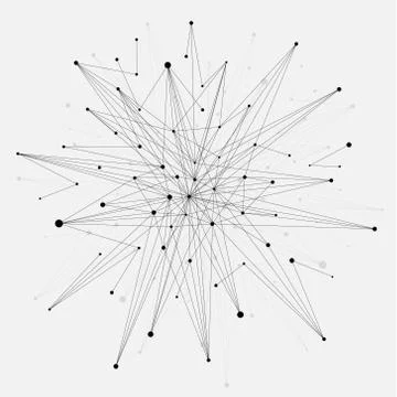 Geometric Abstract Background With Connected Line And Dots. Stock Illustration