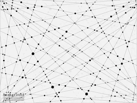 Geometric Abstract Background With Connected Line And Dots. Stock Illustration