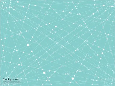 Geometric Abstract Background With Connected Line And Dots. Stock Illustration