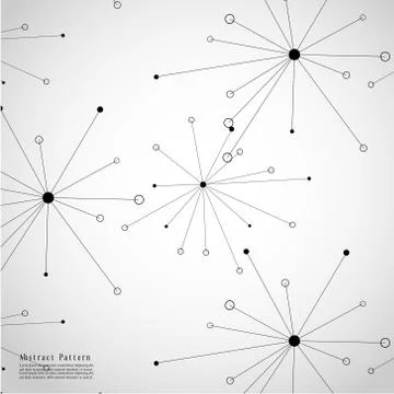 Geometric Abstract Background With Connected Line And Dots Patterns. Stock Illustration
