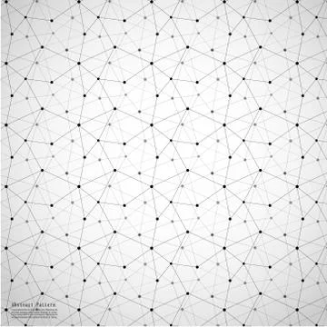 Geometric Abstract Background With Connected Line And Dots Patterns. Stock Illustration