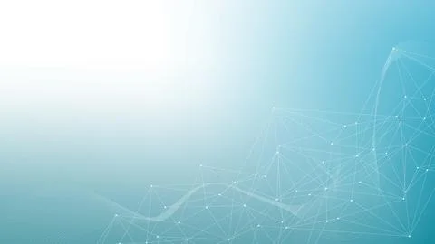 Geometric abstract background with connected line and dots. Structure molecule Stock Illustration