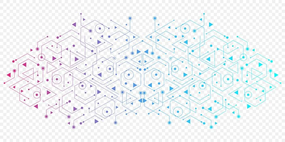 Geometric abstract background with connected line and dots. Structure molecule Stock Illustration