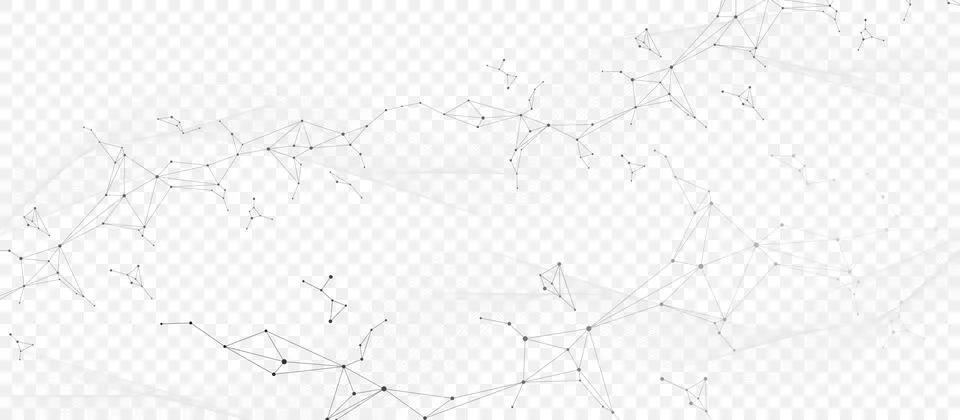 Geometric abstract background with connected line and dots. Structure molecule 스톡 일러스트