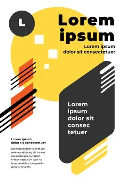 Geometric abstract background with copy space. Flat and clean style. Stock Illustration