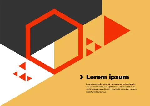 Geometric abstract background with copy space. Dynamic shapes composition. Stock Illustration