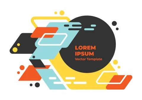 Geometric abstract background. Dynamic shapes composition with copy space. Stock Illustration