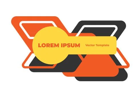 Geometric abstract background. Dynamic shapes composition with copy space. Stock Illustration