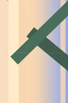Geometric abstract background featuring a bold teal cross shape over soft b.. Stock Illustration