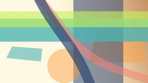 Geometric abstract background featuring rainbow diagonal stripes and soft p.. Stock Illustration
