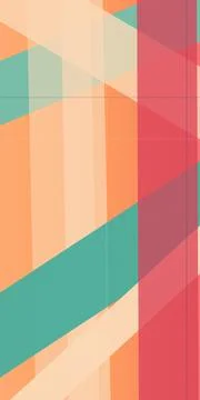 Geometric abstract background featuring soft warm peach, orange, teal, and .. 스톡 일러스트