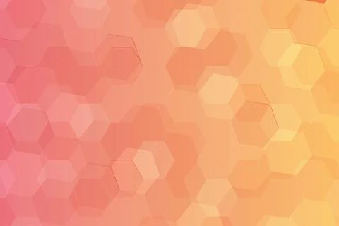 Geometric abstract background with a gradient of orange, pink and yellow Stock Illustration