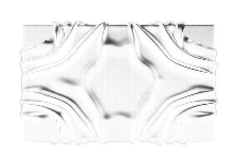 Geometric abstract background with halftone dot pattern and futuristic curv.. イラスト素材