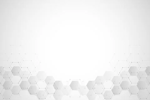 Geometric abstract background with hexagons elements. Medical background texture Stock Illustration