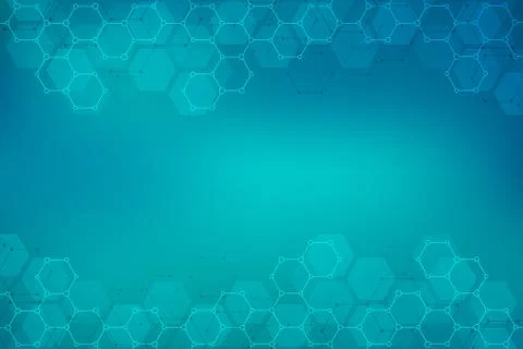 Geometric abstract background with hexagons elements. Medical background texture Stock Illustration