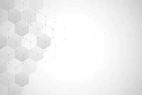 Geometric abstract background with hexagons elements. Medical background texture Illustrazione stock