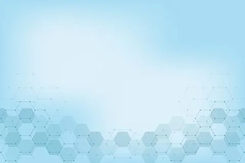 Geometric abstract background with hexagons elements. Medical background texture Illustrazione stock