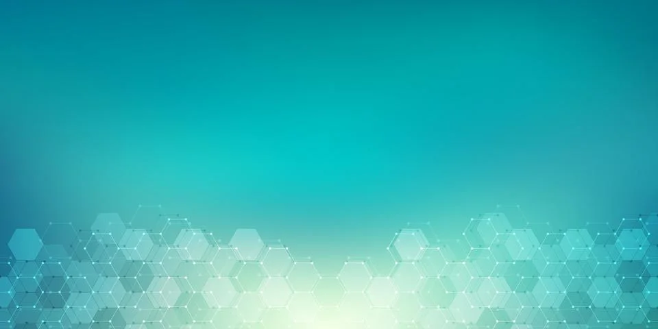 Geometric abstract background with hexagons elements. Medical background texture Illustrazione stock