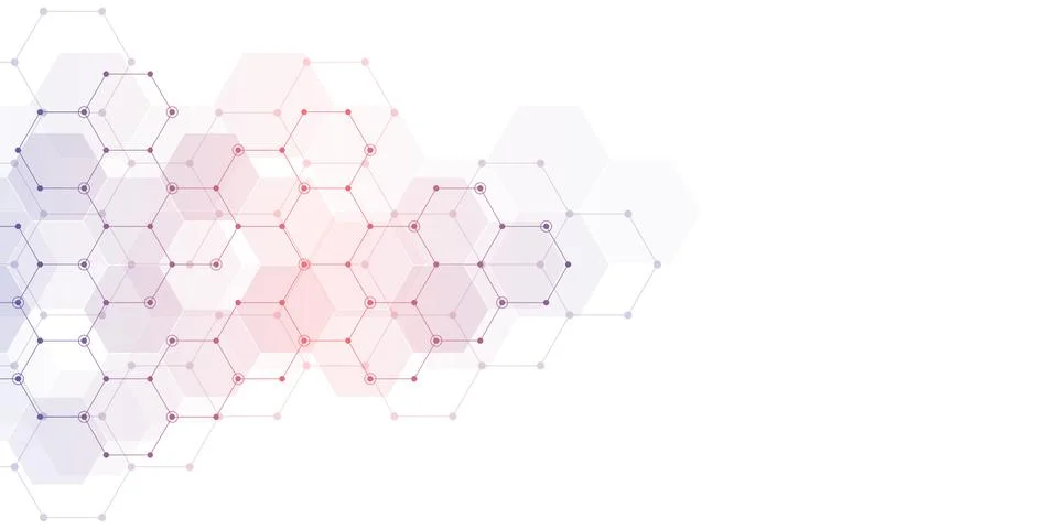 Geometric abstract background with hexagons elements. Medical background texture 스톡 일러스트