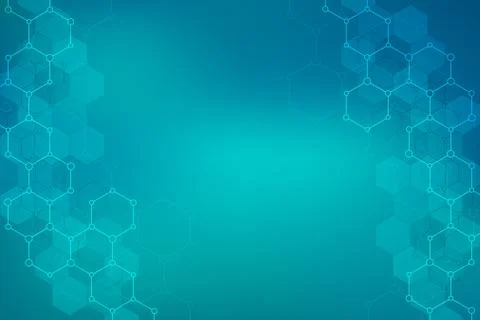 Geometric abstract background with hexagons elements. Medical background texture 스톡 일러스트