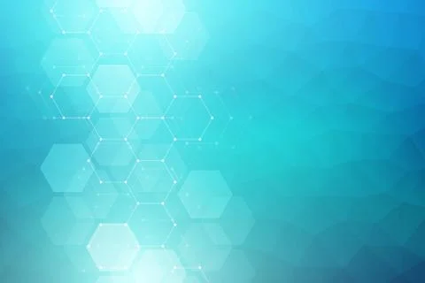 Geometric abstract background with hexagons elements. Medical background text Stock Illustration