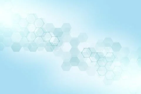 Geometric abstract background with hexagons elements. Medical background texture 스톡 일러스트