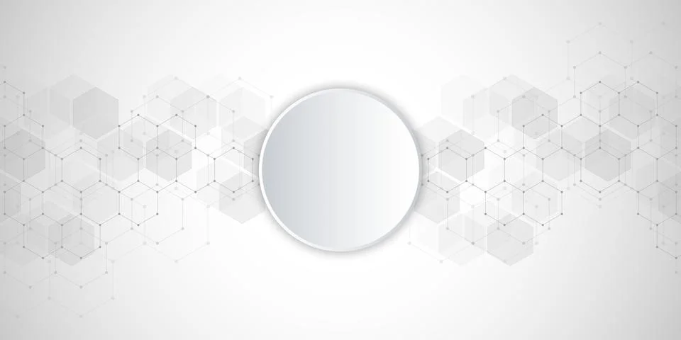 Geometric abstract background with hexagons elements. Medical background texture Stock Illustration