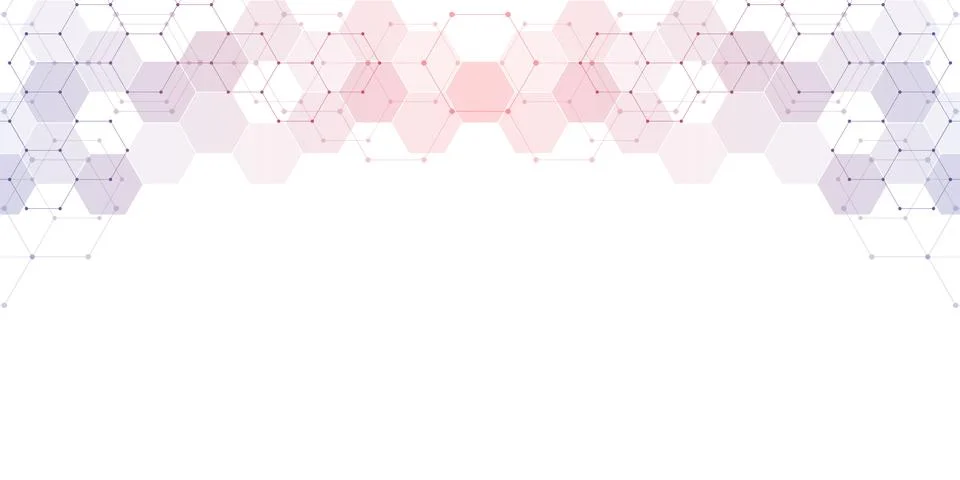 Geometric abstract background with hexagons elements. Medical background texture Illustrazione stock