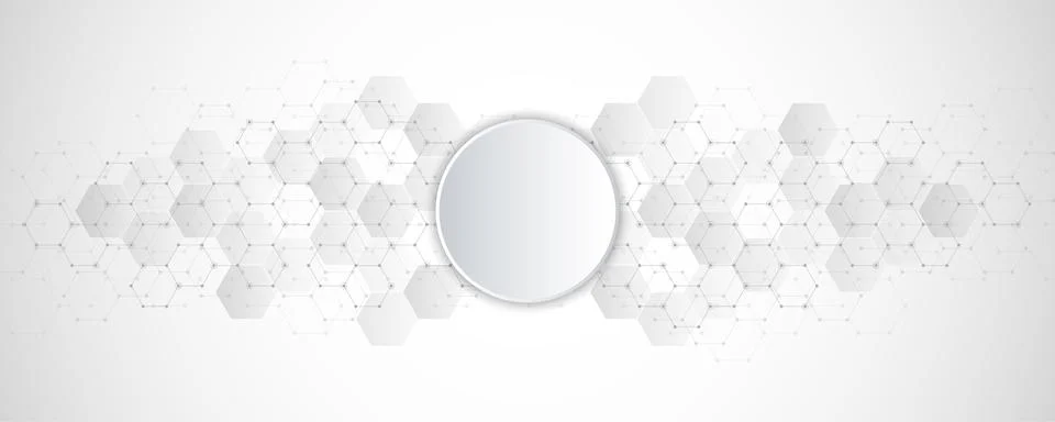 Geometric abstract background with hexagons elements. Medical background texture Stock Illustration