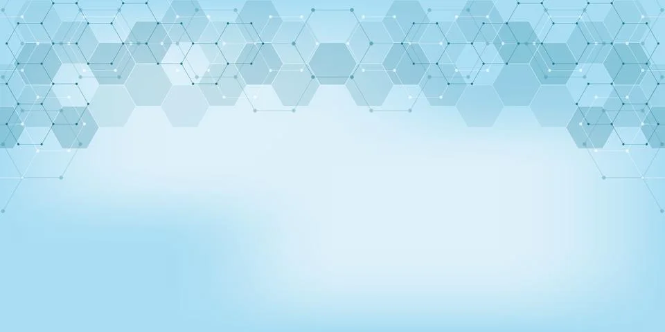 Geometric abstract background with hexagons elements. Medical background texture Stock Illustration